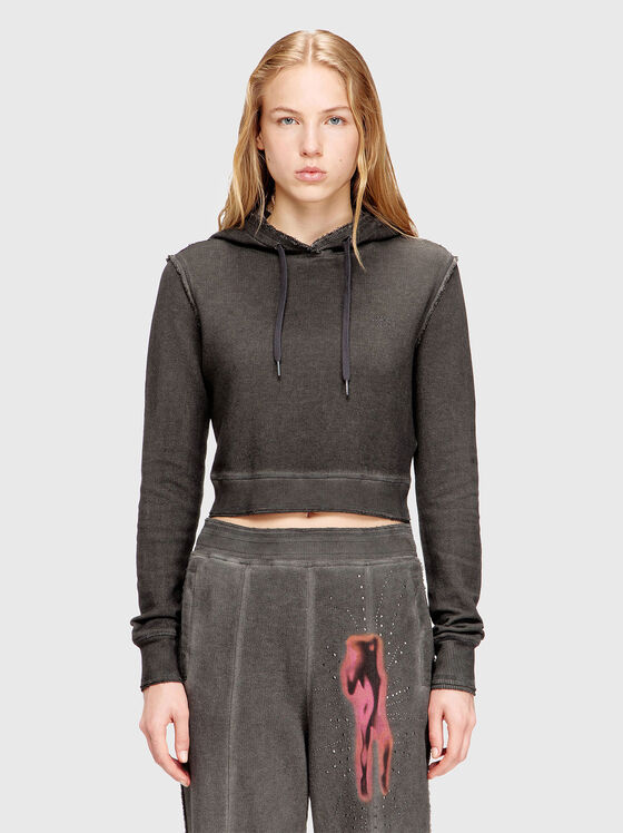 Суитшърт F-SLIMMY-HOOD-S3 с акцентен гръб - 1