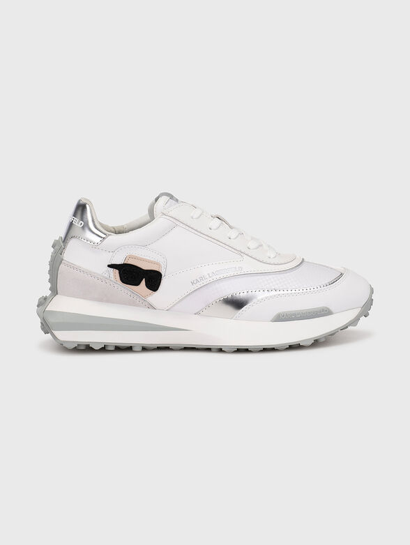 ZONE black sports shoes with logo accents - 1