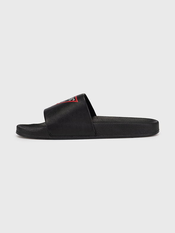 COLICO black slippers with contrasting logo accent - 4