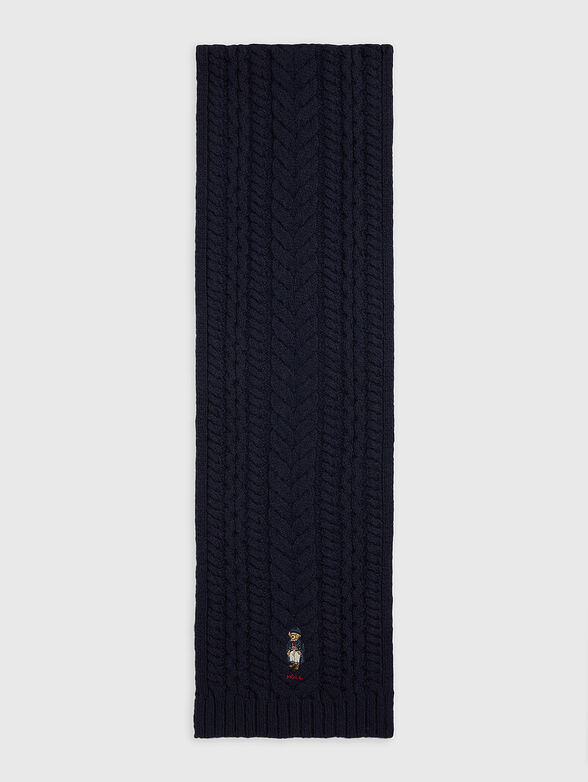Knitted scarf with POLO BEAR logo - 1