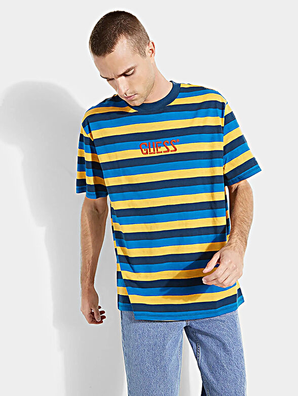 WONDER STRIPE Blue unisex t-shirt - 1
