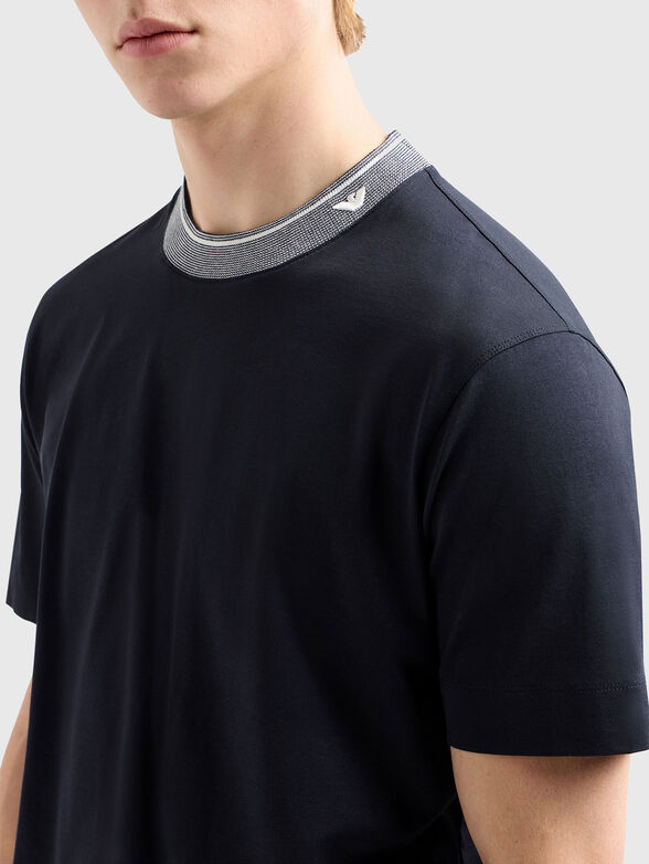 Crew neck T-shirt with contrasting logo - 4