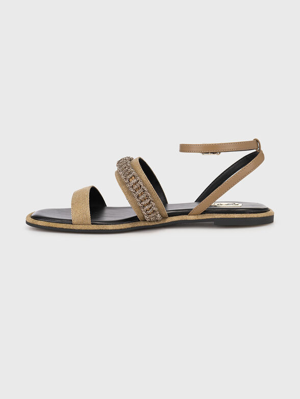 IRENE applied rhinestones sandals - 4