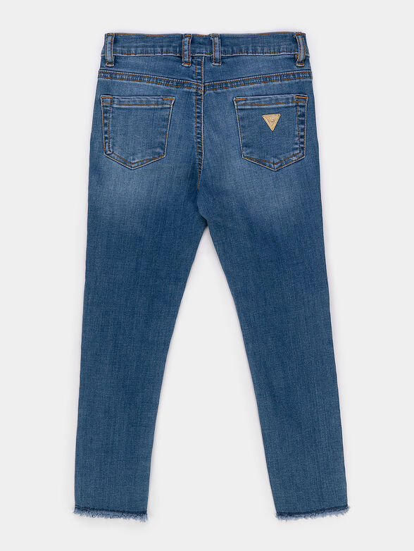 Skinny jeans with accent gold sequins - 2