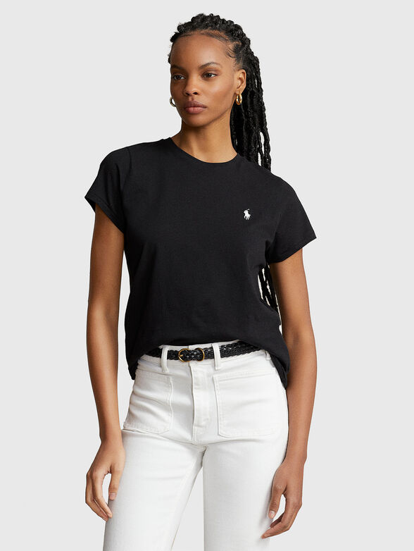 Black cotton T-shirt - 1