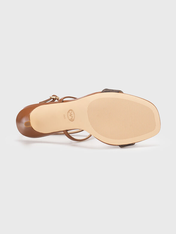 LENA leather heeled sandals - 5