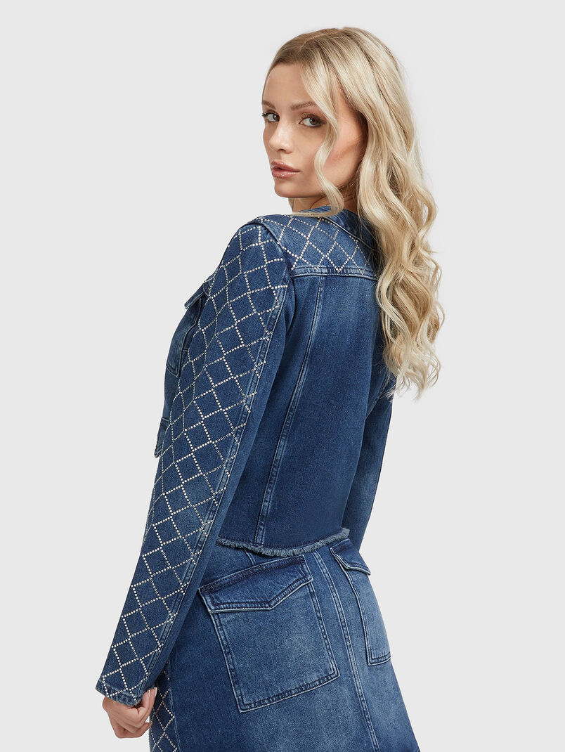 LARISSA denim jacket with rhinestones - 3