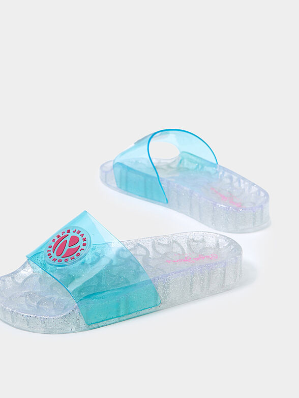 Slides in turquoise color - 4