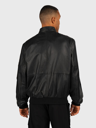 Leather bomber jacket - 3