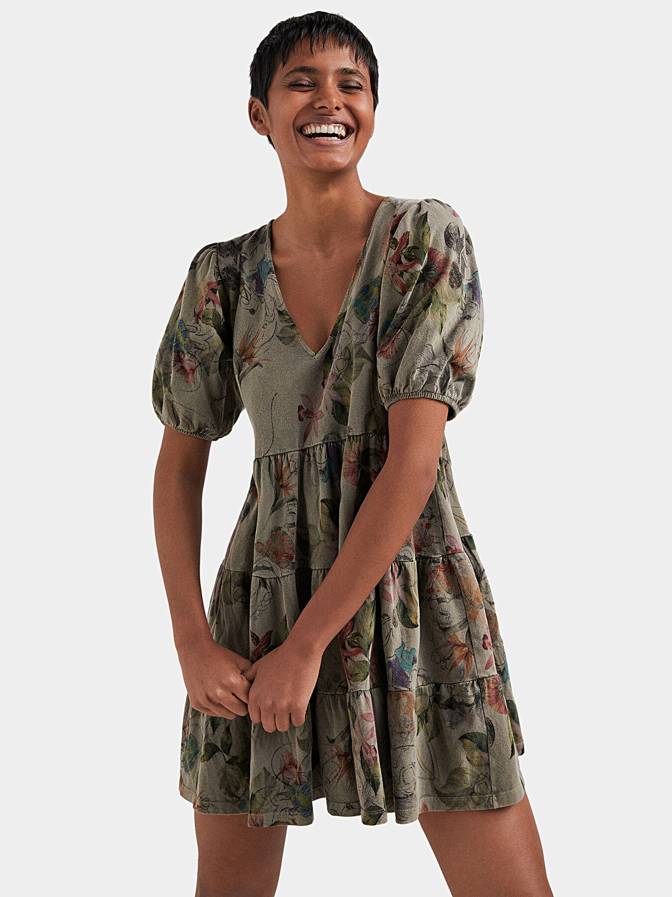 Desigual green dress sales