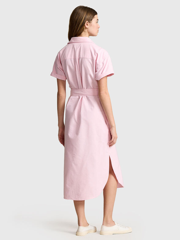 Pink short sleeve Oxford dress - 1