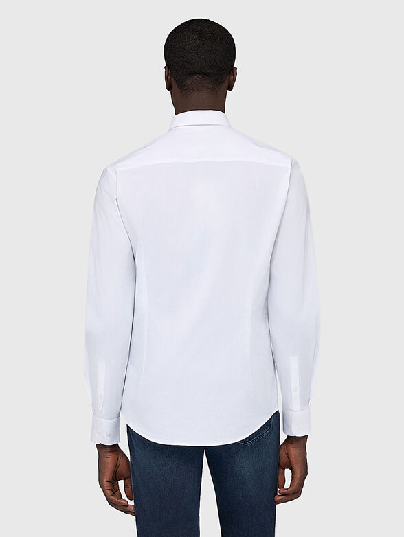 Cotton shirt with logo embroidery - 2