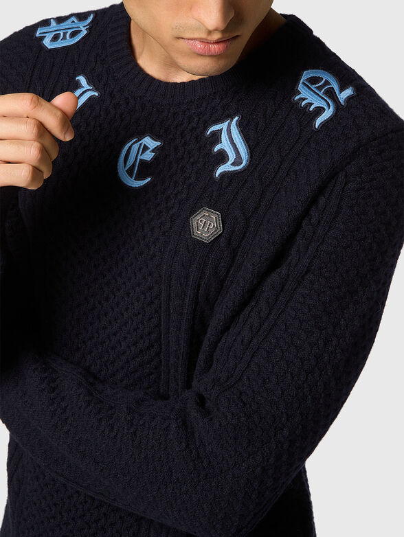 Black sweater in wool and cashmere - 4