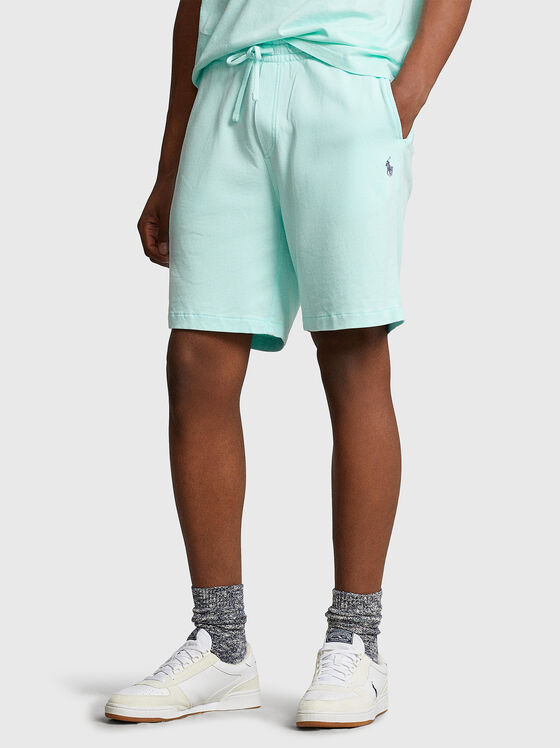 Cotton shorts with logo embroidery - 1