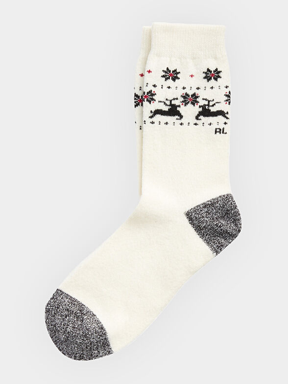 Socks with Christmas print - 1