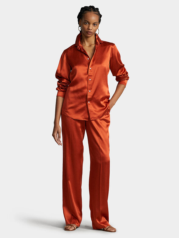 Orange silk shirt - 2