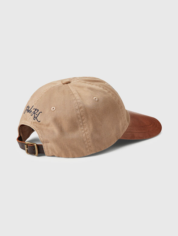 Hat with leather visor and embroidery - 2