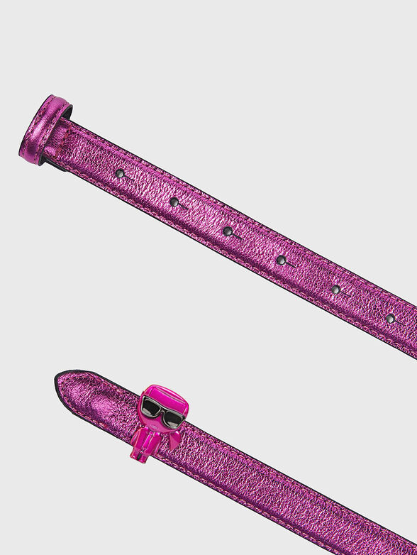 Black leather belt - 1