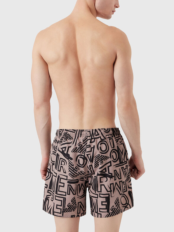 Beach shorts with logo print - 3