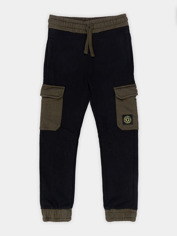 Black sports trousers with logo accent - 1