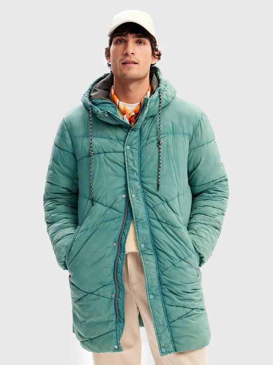Long jacket with hood - 1
