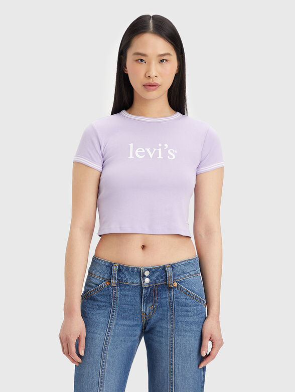 Purple crop T-shirt  - 2