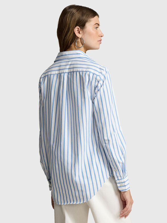 Striped shirt with logo embroidery - 3