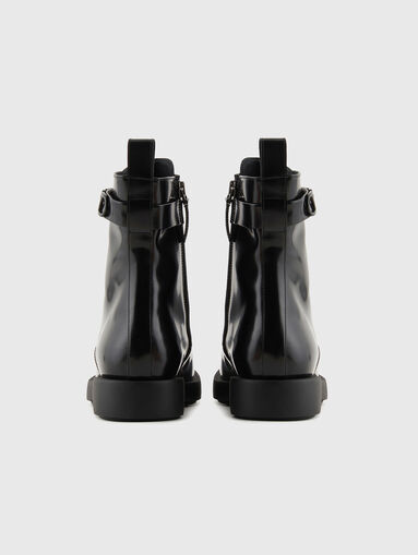 Leather boots with logo detail - 3