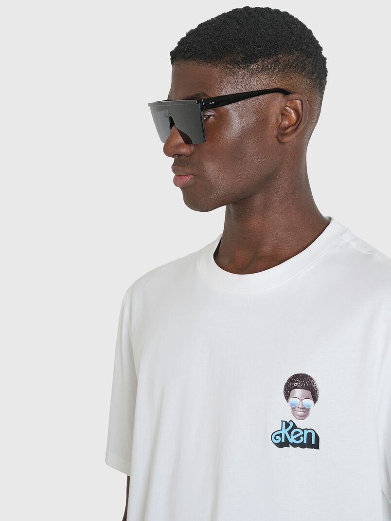 Cotton T-shirt with print - 3