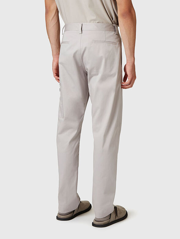 Grey cargo pants with logo detail - 1