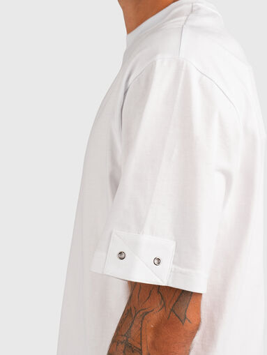 Cotton T-shirt with oval neckline - 5