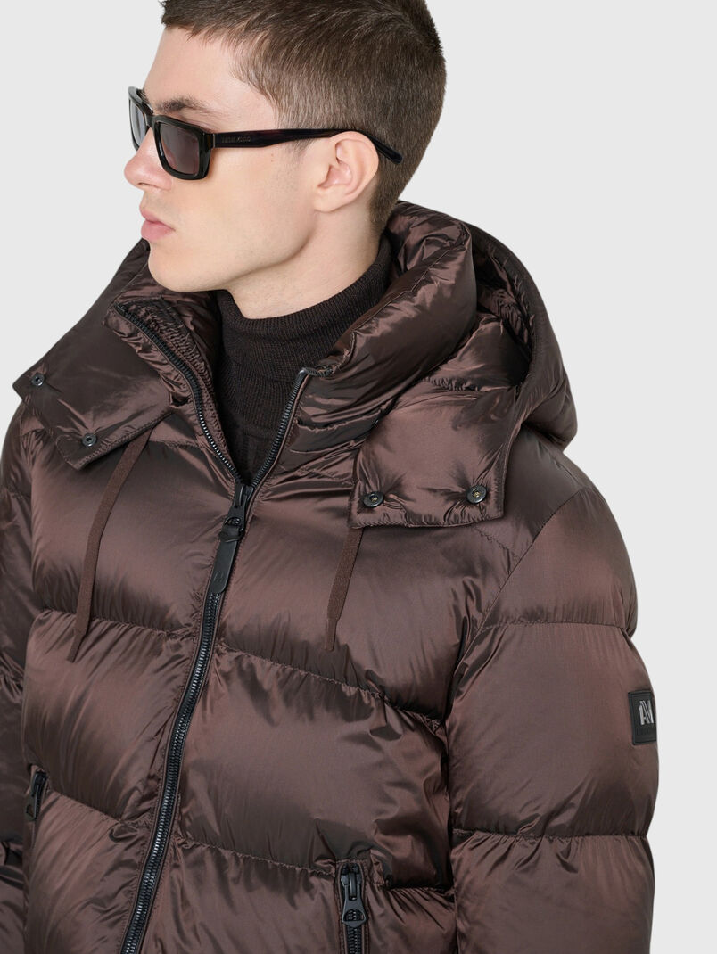 Brown jacket with rubber patch - 3