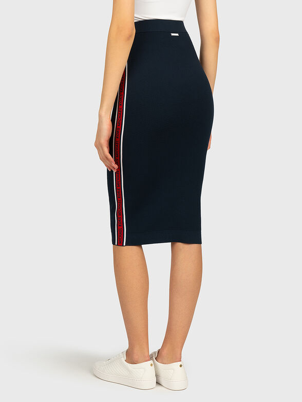 Slim skirt with branded tapes - 2