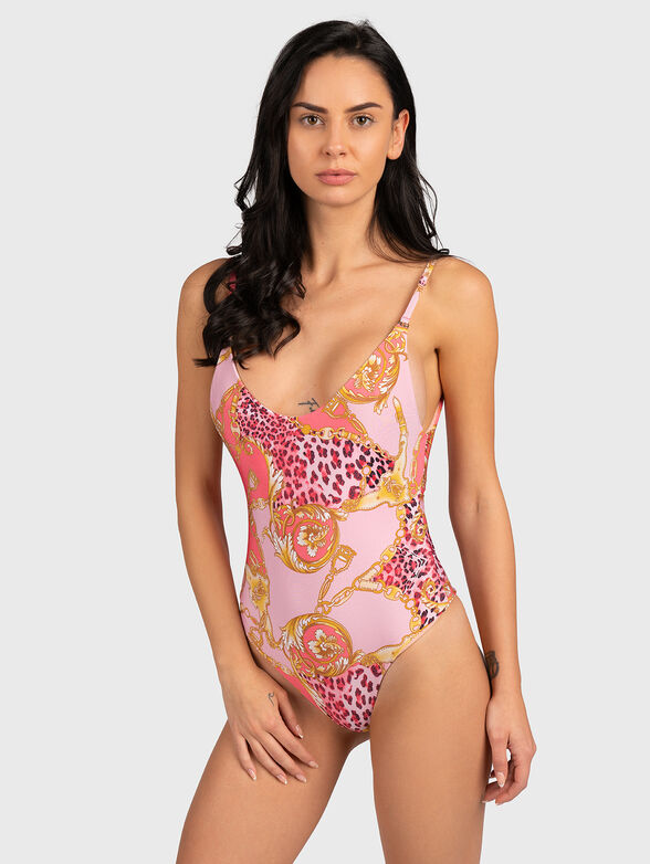 One-piece swimsuit with leopart motifs - 1