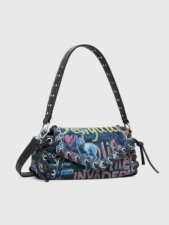 Crossbody bag with graffiti print - 4