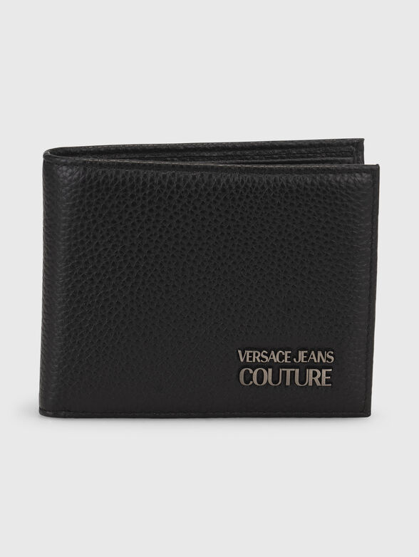Leather wallet with logo detail - 1