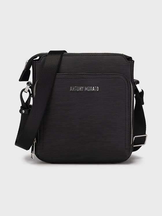 Черна чанта MESSANGER с лого акцент - 1