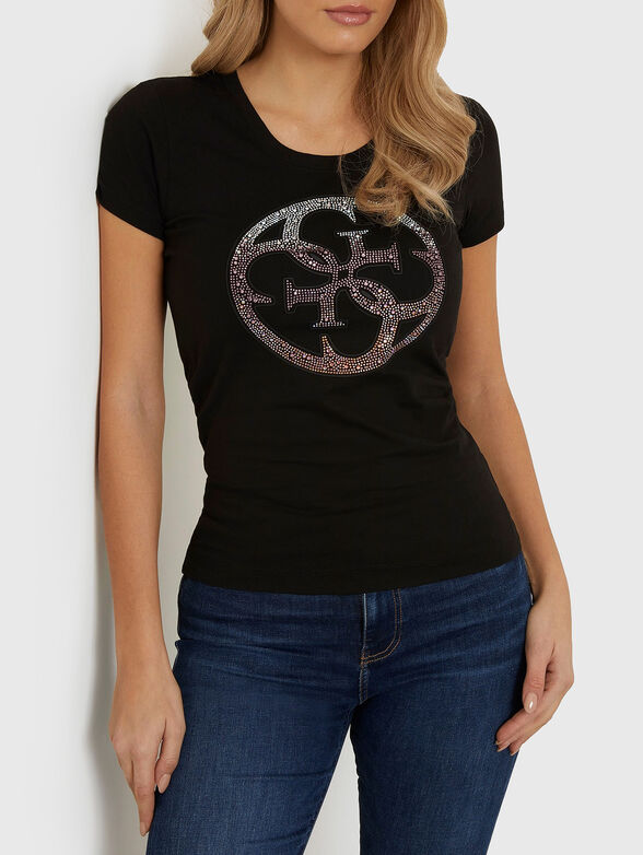 Crystal embellished T-shirt - 4