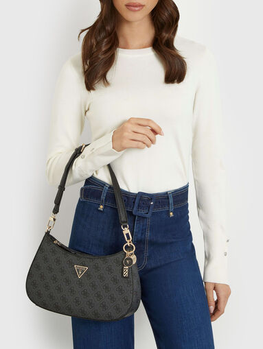 NOELLE bag with monogram print in beige - 3