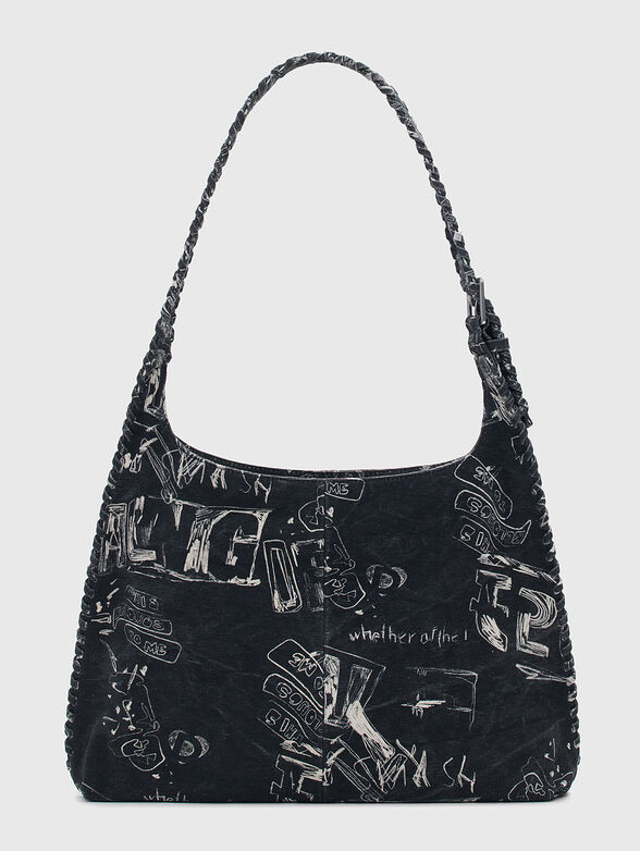 Large black bag with print - 3