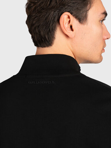 Black sweatshirt with logo accent - 4