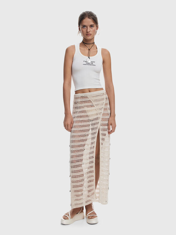 Top with accent print - 2