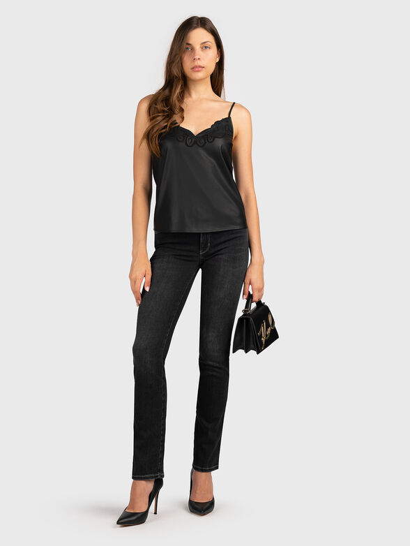 MELINDA black top from eco leather - 1