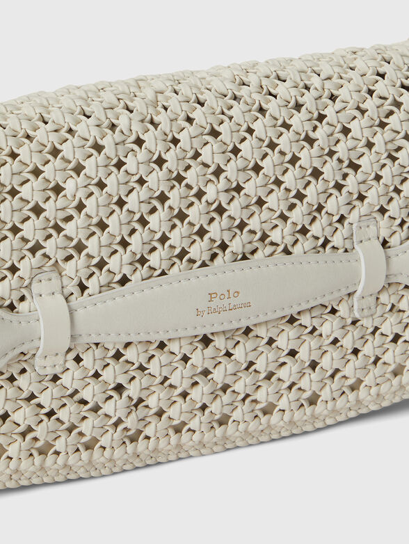 Leather bag with a woven texture and logo detail - 5