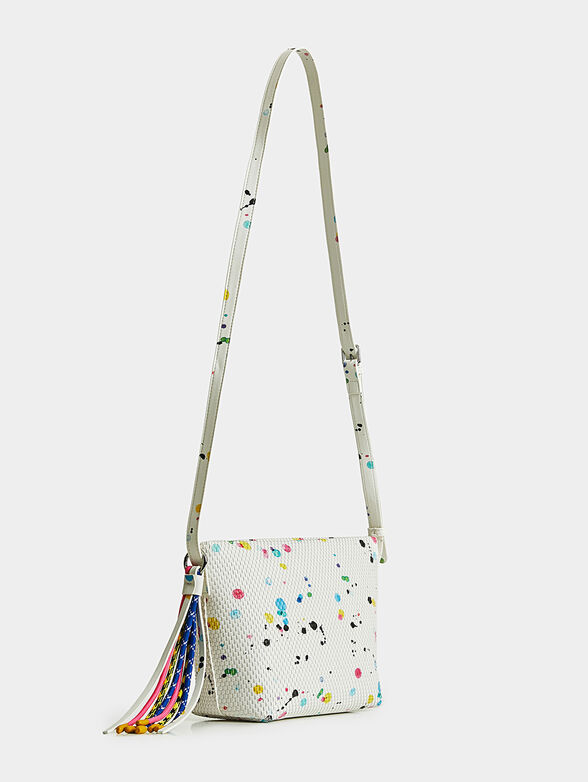 Crossbody bag with colorful paint splatter - 4