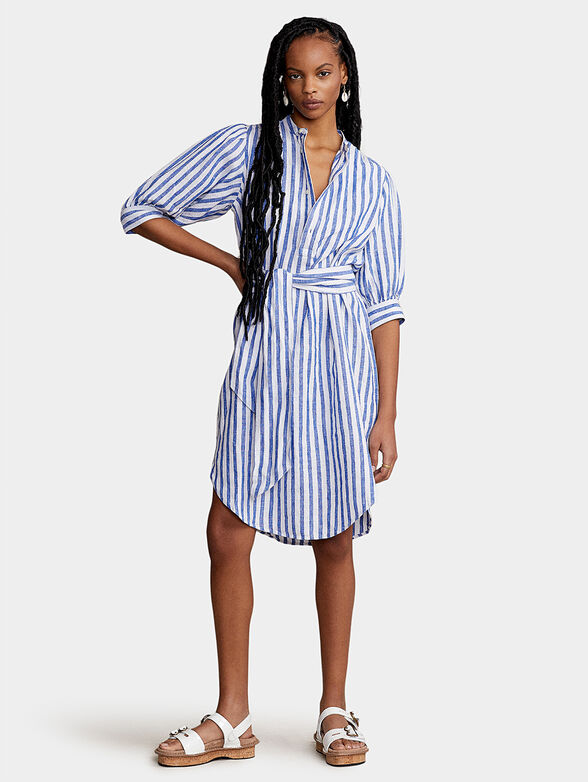 Dress with striped print - 1