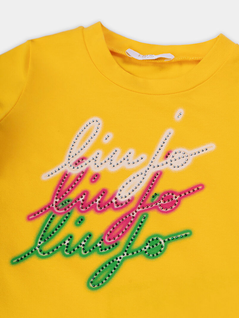 T-shirt in yellow color with print - 3