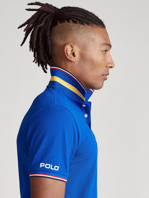 Polo shirt with inscription on the sleeve - 2