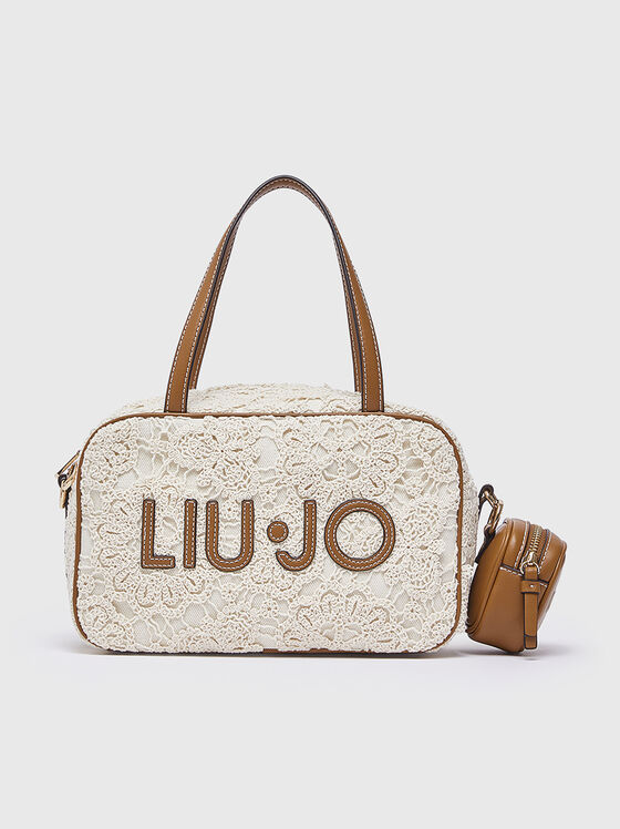 Чанта с дантела и дълга презрамка - 1