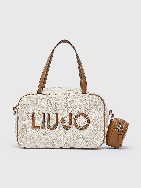 Bag with lace and a long strap - 1